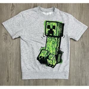 Minecraft Graphic Short Sleeve Crewneck Sweatshirt Boys Size 10